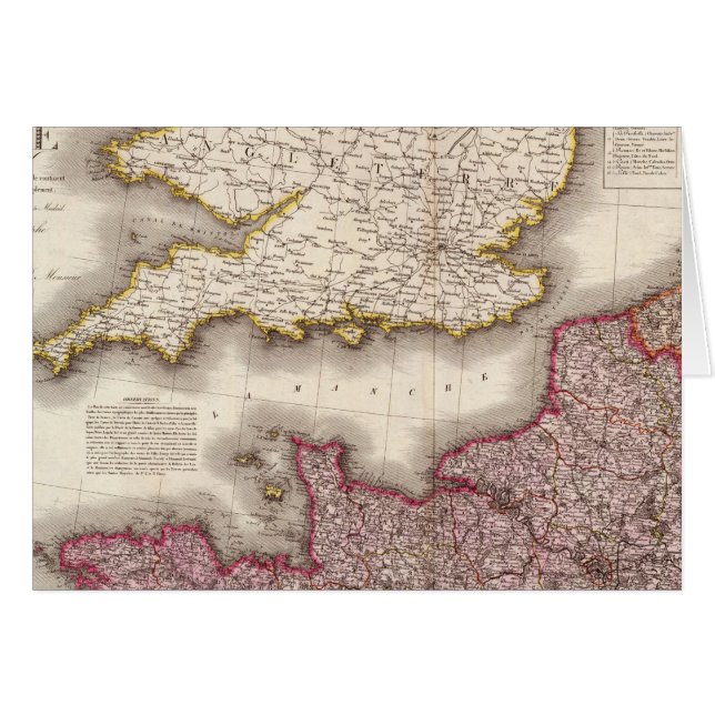 Frankrike nordväst hälsningskort (Framsidan Horizontal)