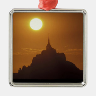 Frankrike, Normandie. Mont Saint Michele Julgransprydnad Metall