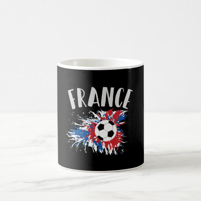 Frankrike Ocer Ball Grunge Flagga Kaffemugg (Center)