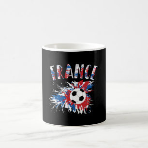 Frankrike Ocer Ball Grunge Flagga Kaffemugg