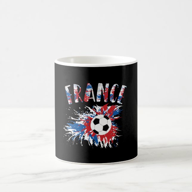Frankrike Ocer Ball Grunge Flagga Kaffemugg (Center)