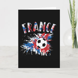 Frankrike Ocer Ball Grunge Flagga Kort
