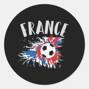 Frankrike Ocer Ball Grunge Flagga Runt Klistermärke