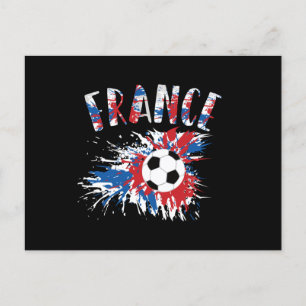 Frankrike Ocer Ball Grunge Flagga Vykort