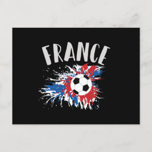 Frankrike Ocer Ball Grunge Flagga Vykort