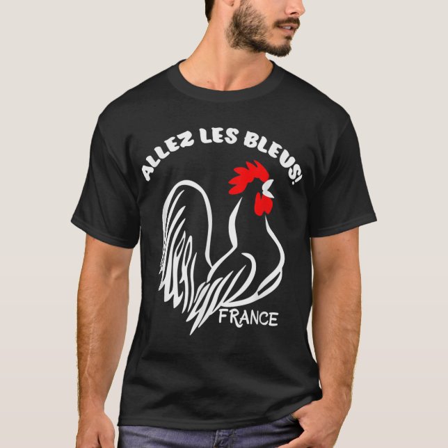 Frankrike Ocer Football World Allez Les Bleus T Shirt (Framsida)