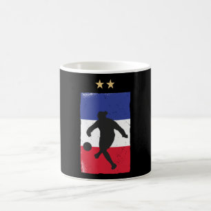 Frankrike Ocer Jersey Football Fläkt Fransk Flagga Kaffemugg