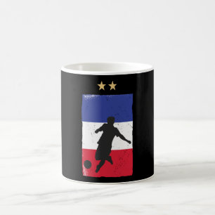 Frankrike Ocer Jersey Football Fläkt Fransk Flagga Kaffemugg