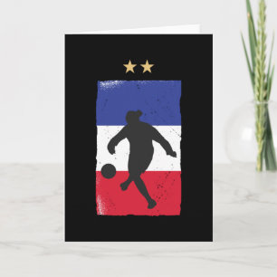 Frankrike Ocer Jersey Football Fläkt Fransk Flagga Kort