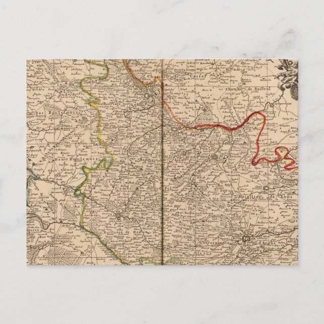 Frankrike och Belgien Vykort (Framsida)