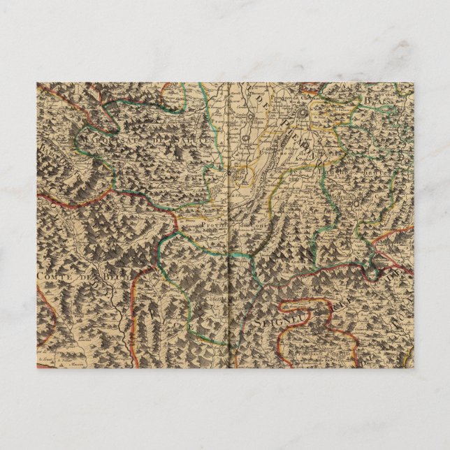 Frankrike och Italien Vykort (Framsida)