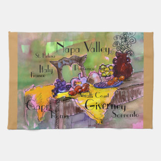 Frankrike- och italienköklinnen, Teahandduk Kökshandduk