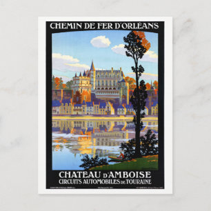 Frankrike Orleans Restoration Vintage resor Poster Vykort
