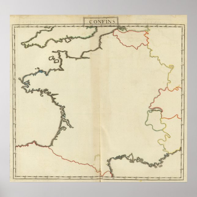 Frankrike Outine Poster (Framsidan)