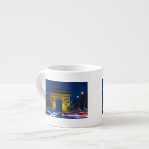 Frankrike, Paris. Arc de Triomphe och Espressomugg
