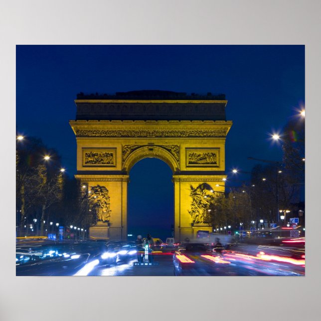 Frankrike, Paris. Arc de Triomphe och Poster (Framsidan)