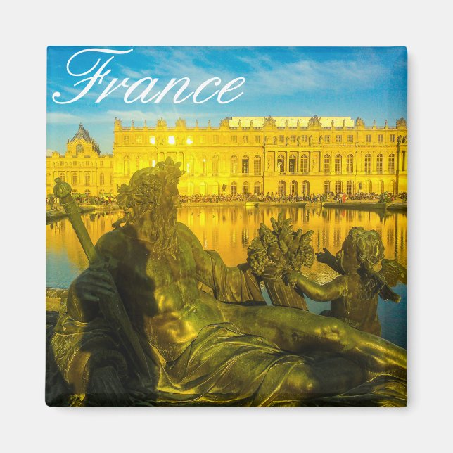 Frankrike Paris Architecture Sunset Versailles Magnet (Framsidan)
