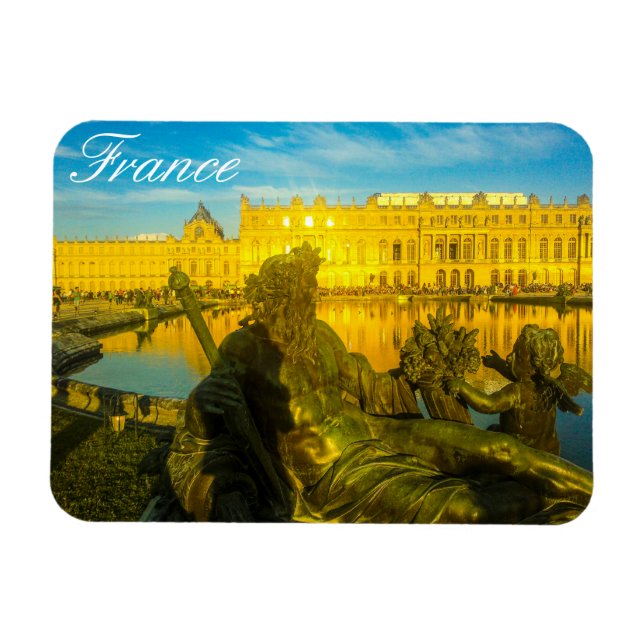 Frankrike Paris Architecture Sunset Versailles Magnet (Horisontell)