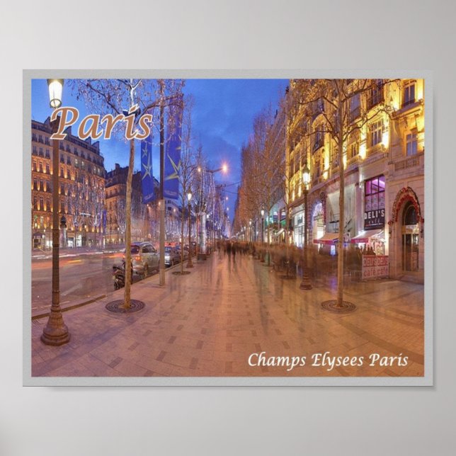 Frankrike - Paris - Champs Elysee - Poster (Framsidan)