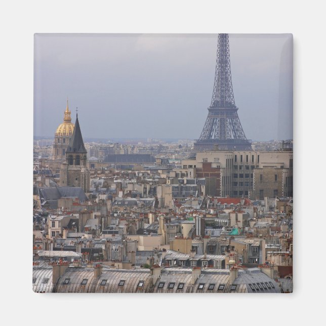 Frankrike, Paris, cityscape med Eiffel Torn Magnet (Framsidan)