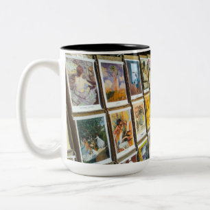 Frankrike Paris Cityscape Montmartre Area Art Sale Två-Tonad Mugg