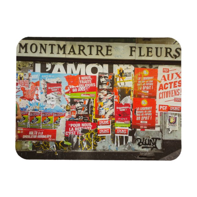 Frankrike Paris Cityscape Montmartre Area Magnet (Horisontell)