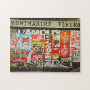 Frankrike Paris Cityscape Montmartre Fleurs Area Pussel