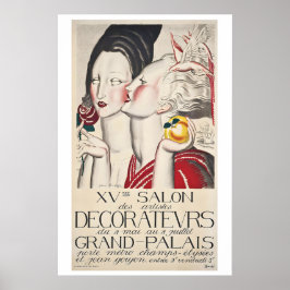 Frankrike Paris Dekoratörernas mässa Vintage Resa Poster