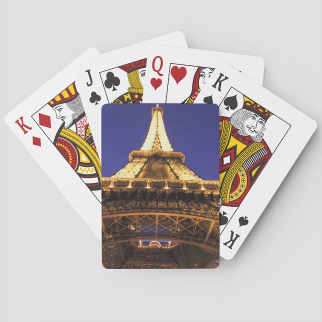 FRANKRIKE, Paris Eiffel Torn, kvällsvy Casinokort (Baksidan)