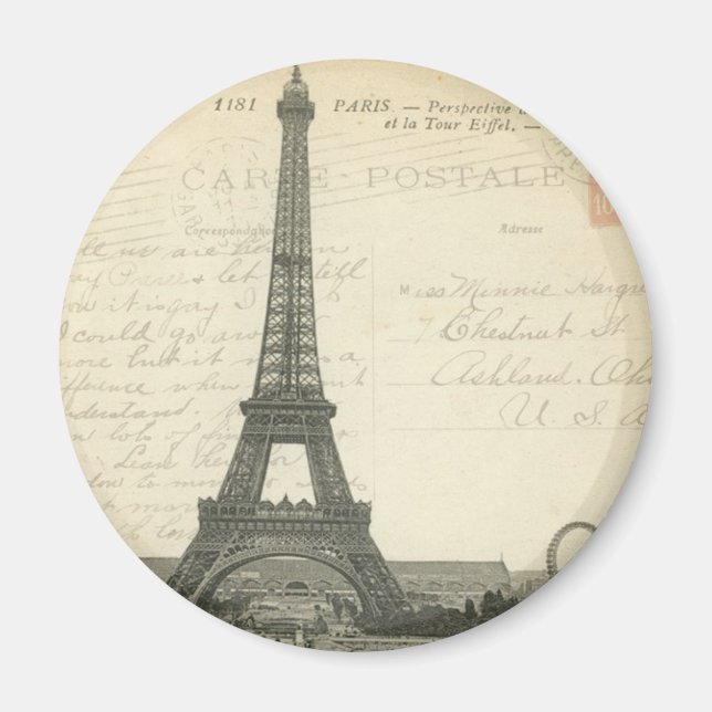 Frankrike - Paris - Eiffel Torn Magnet (Framsidan)