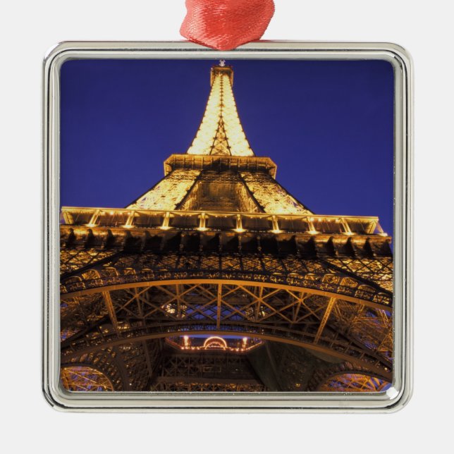 FRANKRIKE, Paris Eiffeltornet, kvällsutsikt Julgransprydnad Metall (Framsidan)
