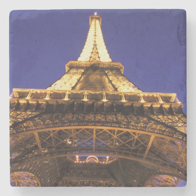 FRANKRIKE, Paris Eiffeltornet, kvällsutsikt Stenunderlägg (Framsidan)