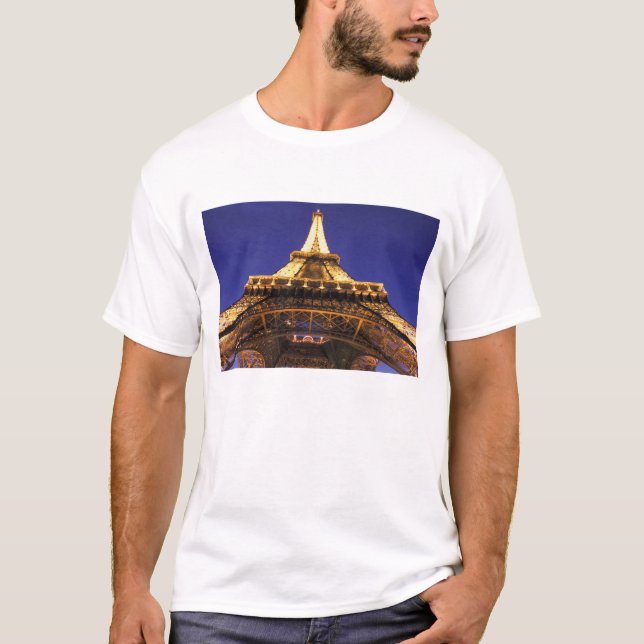 FRANKRIKE, Paris Eiffeltornet, kvällsutsikt Tee Shirt (Framsida)