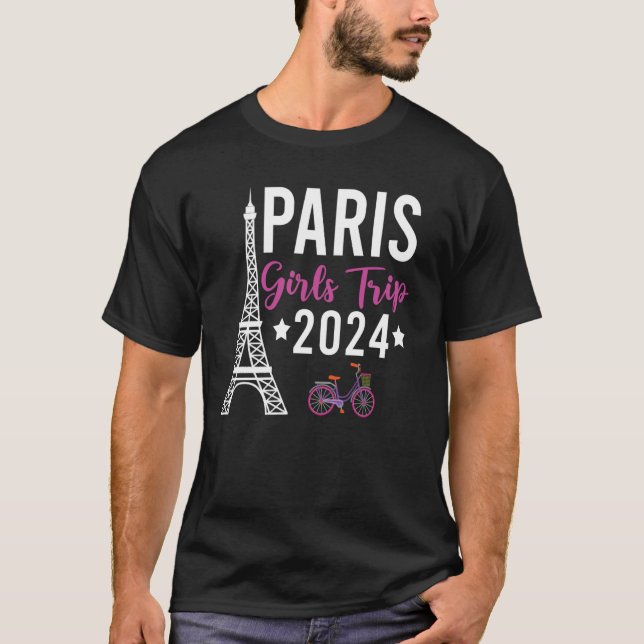 Frankrike Paris Girls Resa 2024 Sommarvallagen T Shirt (Framsida)