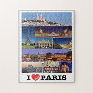 Frankrike - Paris - I Kärlek - Pussel