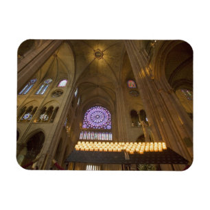 Frankrike, Paris. Interiör från Notre Dame-katedra Magnet