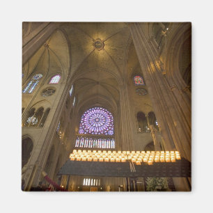 Frankrike, Paris. Interiör från Notre Dame-katedra Magnet
