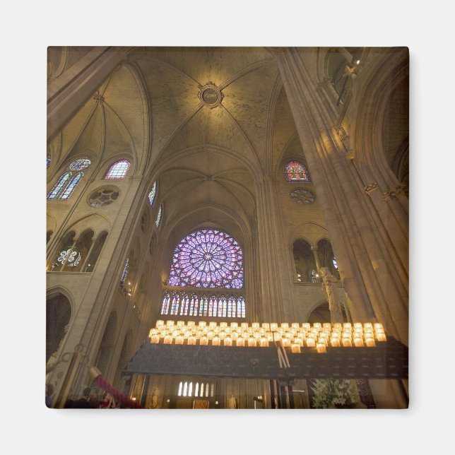 Frankrike, Paris. Interiör från Notre Dame-katedra Magnet (Framsidan)