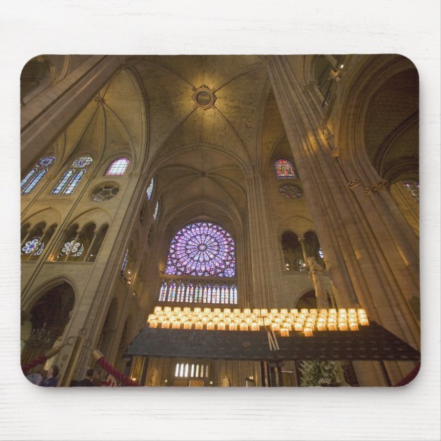 Frankrike, Paris. Interiör från Notre Dame-katedra Musmatta (Framsidan)