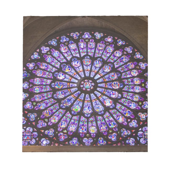 Frankrike, Paris. Interiördetalj av glasmålning Anteckningsblock (Framsida)
