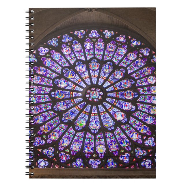 Frankrike, Paris. Interiördetalj av glasmålning Anteckningsbok (Framsidan)
