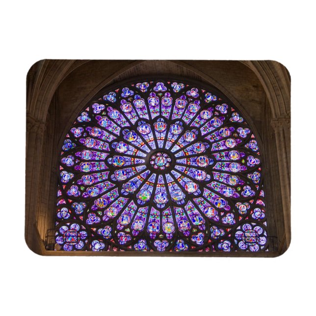 Frankrike, Paris. Interiördetalj av glasmålning Magnet (Horisontell)