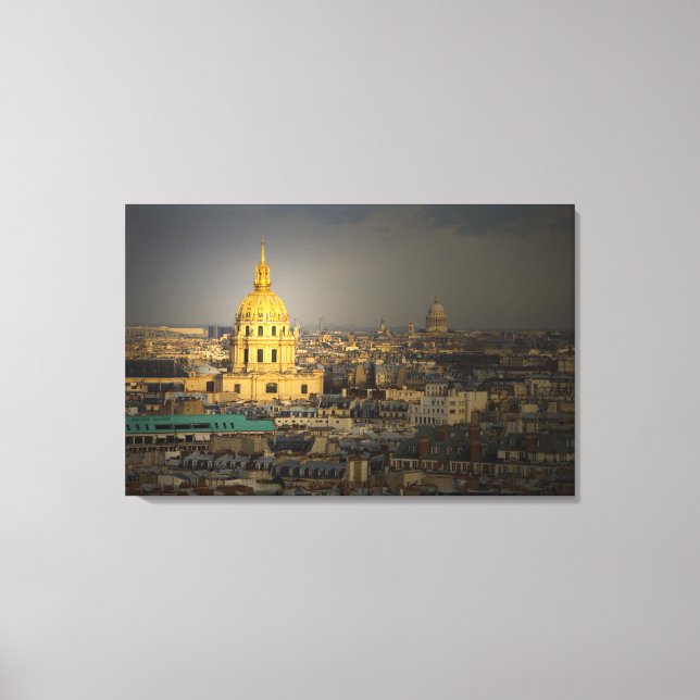 Frankrike, Paris. Les Invalides sett från Canvastryck (Framsida)