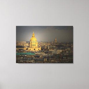 Frankrike, Paris. Les Invalides sett från Canvastryck