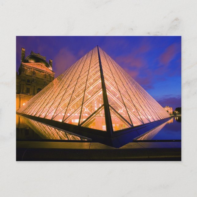 Frankrike, Paris. Louvre-museet vid vriden. 2 Vykort (Framsida)