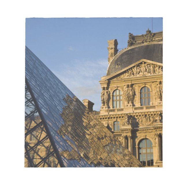Frankrike, Paris, Louvre Museum och Pyramid Anteckningsblock (Framsida)