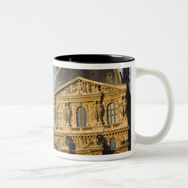 Frankrike, Paris, Louvre Museum och pyramiden, Två-Tonad Mugg (Höger)
