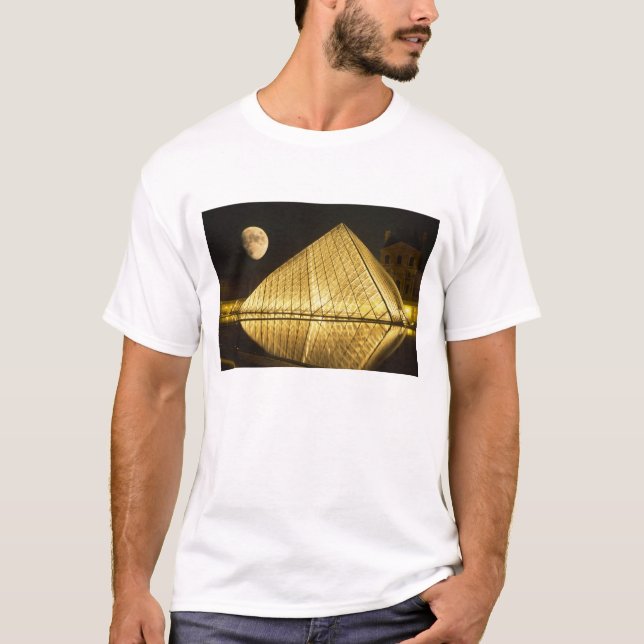 Frankrike, Paris, Louvren, Nattid T-shirt (Framsida)