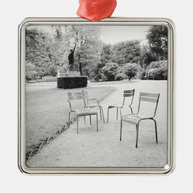 FRANKRIKE, Paris: Luxemburgs Gardens staty Julgransprydnad Metall (Framsidan)