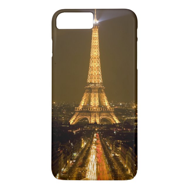 Frankrike, Paris. Nattlig vy av Eiffeltornet Case-Mate iPhone Skal (Baksida)
